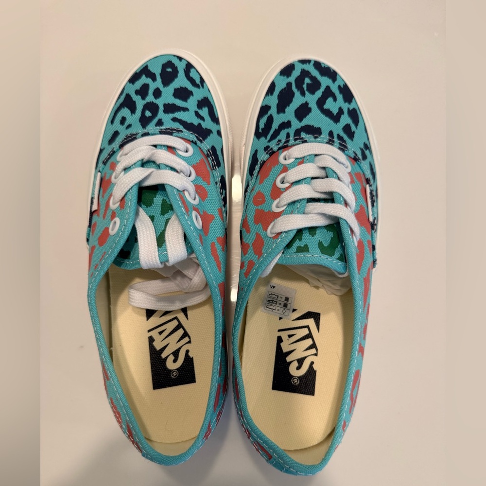 Vans LX Authentic 44 Cheetah Pool Blue Multi Sneakers - BRAND NEW WITH BOX